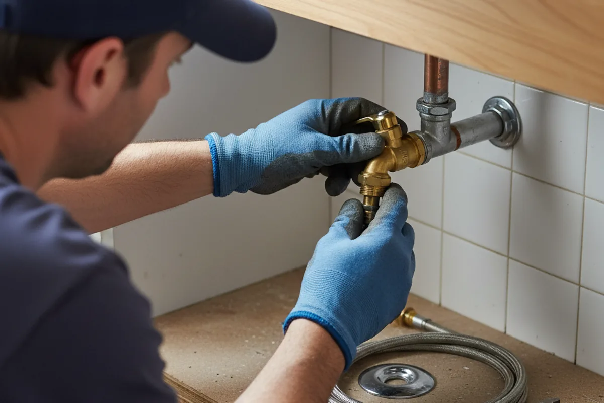 Shutoff valve and fitting work during Faucet and Fixture Repair in Cocoa